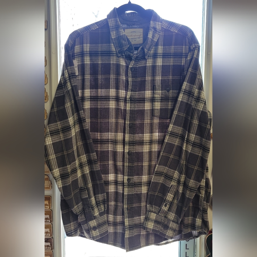 Mens vintage weatherproof flannel